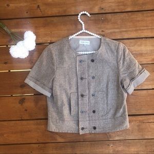 Andre Oliver Brown Short Sleeve Blazer